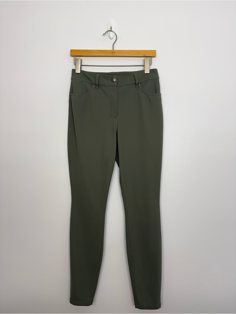 Lululemon City Sleek Slim-Fit 5 Pocket High-Rise Pant Grey Sage Size 29 30”